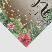 Aloha Tropical Wood Floral Blätter & Lights Weddin Seidenpapier (Ausschnitt)