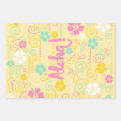 Aloha Tropical Wrapping Paper - Summer Party Vibes Geschenkpapier Set (Vorderseite 3)