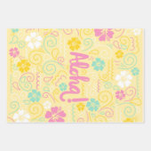 Aloha Tropical Wrapping Paper - Summer Party Vibes Geschenkpapier Set (Vorderseite)