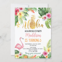 Aloha! Tropische Ananas-Girl-Geburtstagsparty