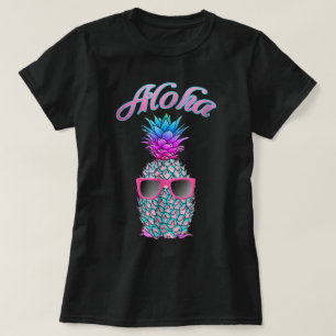 Aloha Tropische Ananas mit Sonnenbrille T-Shirt