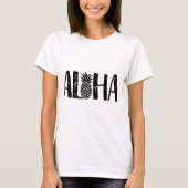 Aloha tropische Ananas-moderner Strand T-Shirt (Vorderseite)