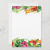 Aloha tropische Aquarell-Duscheneinladung Einladung (Rückseite)