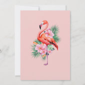 Aloha tropische Flamingo-Babydusche Einladung (Rückseite)