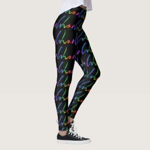 Aloha - tropische Hand, die elegantes Schwarzes Leggings