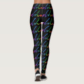 Aloha - tropische Hand, die elegantes Schwarzes Leggings (Rückseite)