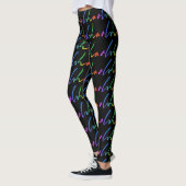 Aloha - tropische Hand, die elegantes Schwarzes Leggings (Links)