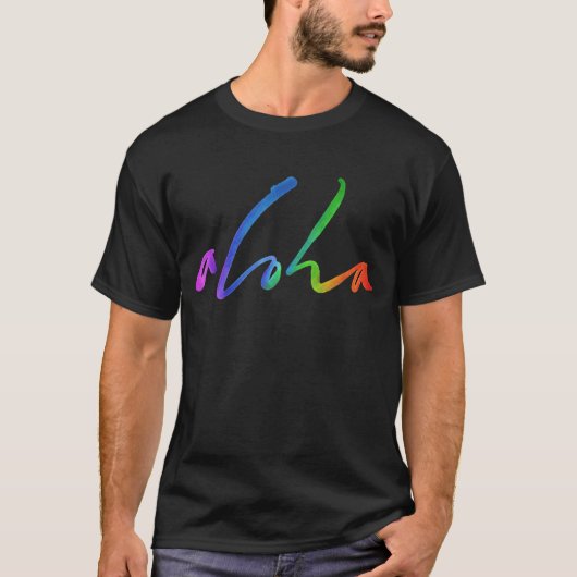 Aloha - Tropische Handschrift - Hawaii Hawai'i T-Shirt (Vorderseite)