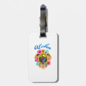 Aloha tropische Honu Meeresschildkröte Gepäckanhänger (Rückseite vertikal)