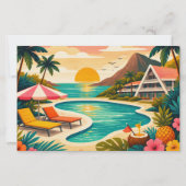 Aloha tropische Kunst leer Briefpapier (Vorderseite)