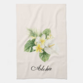 Aloha Tropische Plumerienblumen Geschirrtuch (Vertikal)