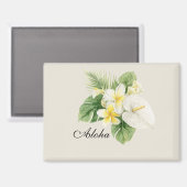 Aloha Tropische Plumerienblumen Magnet (Vorderseite/Rückseite)