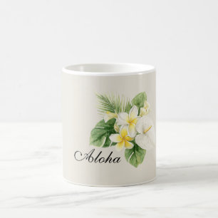Aloha Tropische Plumerienblüten Kaffeetasse