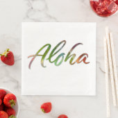Aloha - Tropische Schrift - Hawaii Hawai'i Nature Serviette (Beispiel)