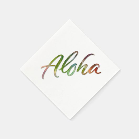 Aloha - Tropische Schrift - Hawaii Hawai'i Nature Serviette (Ecke)