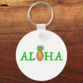 ALOHA Tropischer Hawaii Ananas-Schlüsselanhänger Schlüsselanhänger (Vorderseite)
