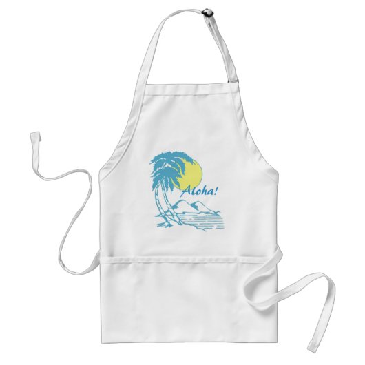 Aloha tropischer hawaiischer Entwurf Schürze (Vorne)