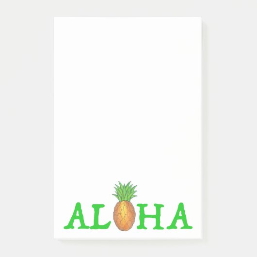 ALOHA Tropisches Hawaii Hawaiianananas Post-its Post-it Klebezettel (Vorderseite)