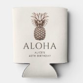 Aloha Tropisches Party mit Ananas Dosenkühler (Rückseite)