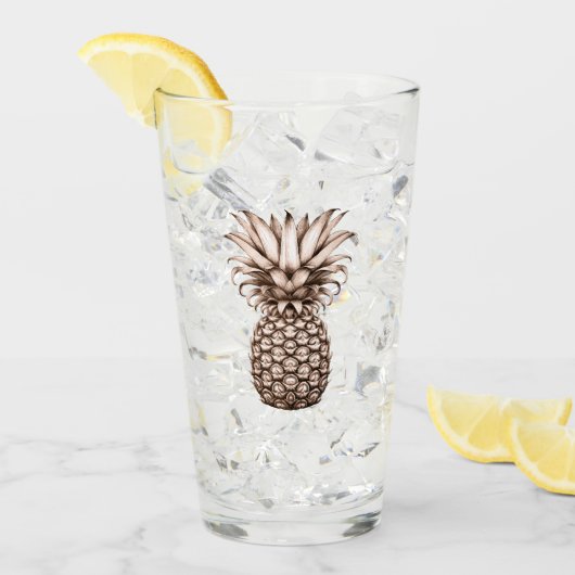 Aloha Tropisches Party mit Ananas Glas (Vorderseite Ice)