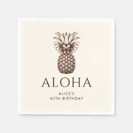 Aloha Tropisches Party mit Ananas Serviette