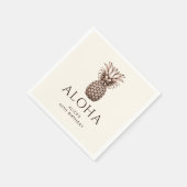 Aloha Tropisches Party mit Ananas Serviette (Ecke)