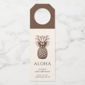 Aloha tropisches Party mit Vintagen Ananas Flaschenanhänger (Vorderseite)