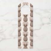 Aloha tropisches Party mit Vintagen Ananas Flaschenanhänger (Rückseite)