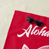 Aloha Trout-Blue Hawaiian Cherry Red Strandtuch (Beispiel)
