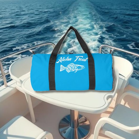 Aloha Trout-Blue Hawaiian Duffle Bag
