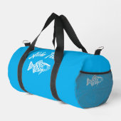 Aloha Trout-Blue Hawaiian Duffle Bag (Rechte Ecke)