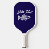 Aloha Trout-Blue Hawaiian Pickleball Schläger (Rückseite)