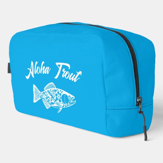 Aloha Trout-Blue Hawaiian Waschbeutel (Rechte Ecke)