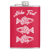 Aloha Trout-Hawaiian Cherry Red Flachmann (Vorderseite)