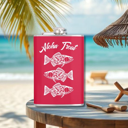Aloha Trout-Hawaiian Cherry Red Flachmann