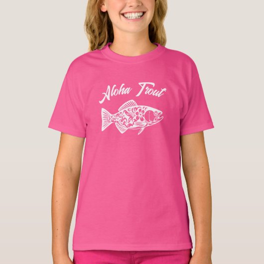 Aloha Trout-Hawaiian Fisherman Style T-Shirt (Vorderseite)