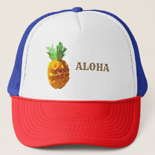Aloha Trucker Hat, Origami Ananas Art Truckerkappe