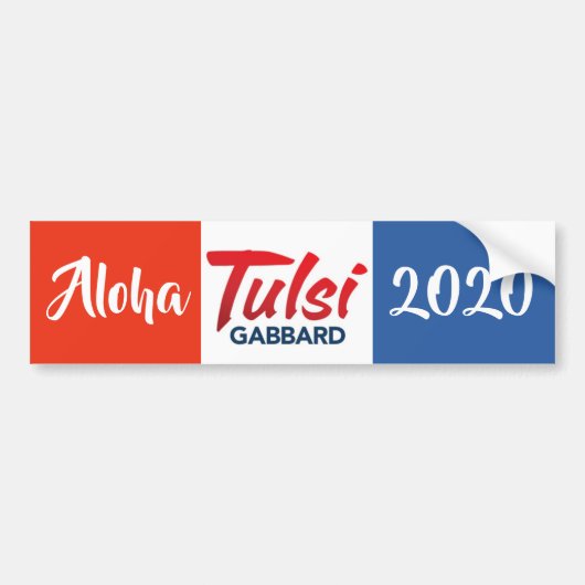 Aloha Tulsi Gabbard 2020 Autoaufkleber (Vorne)