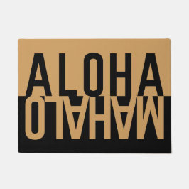 Aloha u. Mahalo (Schwarzes) Fußmatte