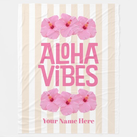 Aloha Vibes Fleecedecke (Vorderseite)