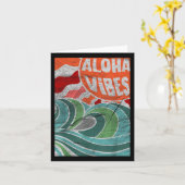 Aloha Vibes Hawaii Sunset Waves Karte (Gelbe Blume)