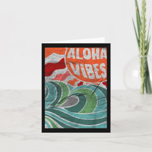 Aloha Vibes Hawaii Sunset Waves Karte