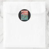 Aloha Vibes Hawaii Sunset Waves Runder Aufkleber (Tasche)