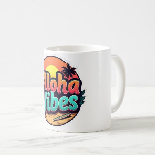 Aloha Vibes Kaffeetasse (VorderseiteRechts)