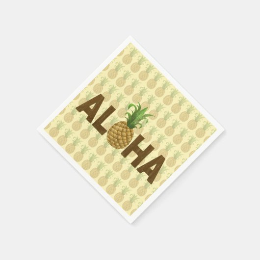 Aloha Vintag Pineaple Hawaii Hawaii Serviette (Ecke)