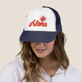 Aloha Vintage Palme Hawaiis Truckerkappe (Beispiel)
