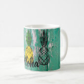 Aloha Vintageananas häuft Kaffeetasse (VorderseiteRechts)