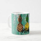 Aloha Vintageananas häuft Kaffeetasse (Vorderseite Links)