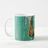 Aloha Vintageananas häuft Kaffeetasse (Links)