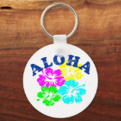 Aloha Vintager Schlüsselanhänger Farbenfrohe hawai (Vorderseite)